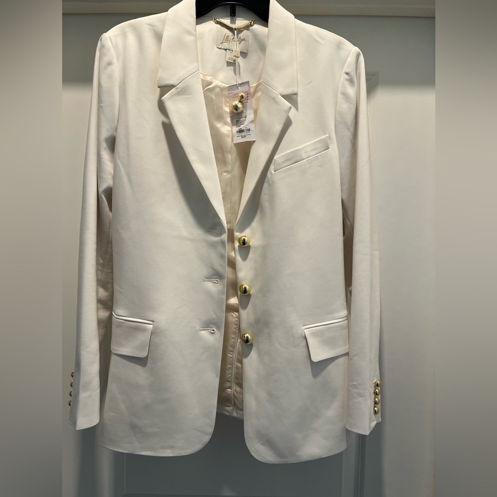 NEW LILLY PULITZER AMRYN Stylish Cream Blazer